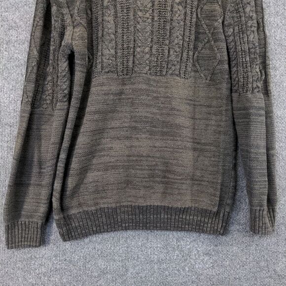 Method Cable Knit Sweater Mens Large Pullover Cowl Neck Multicolor Marled - Picture 7 of 11